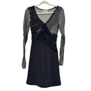 Elisa Cavaletti Mini Dress Artsy Lace Whimsigoth Soft Goth Women's Size Small